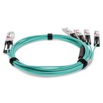 Picture of Arista Networks® Compatible TAA Compliant 40GBase-AOC QSFP+ to 4xSFP+ Active Optical Cable (850nm, MMF, 10m)