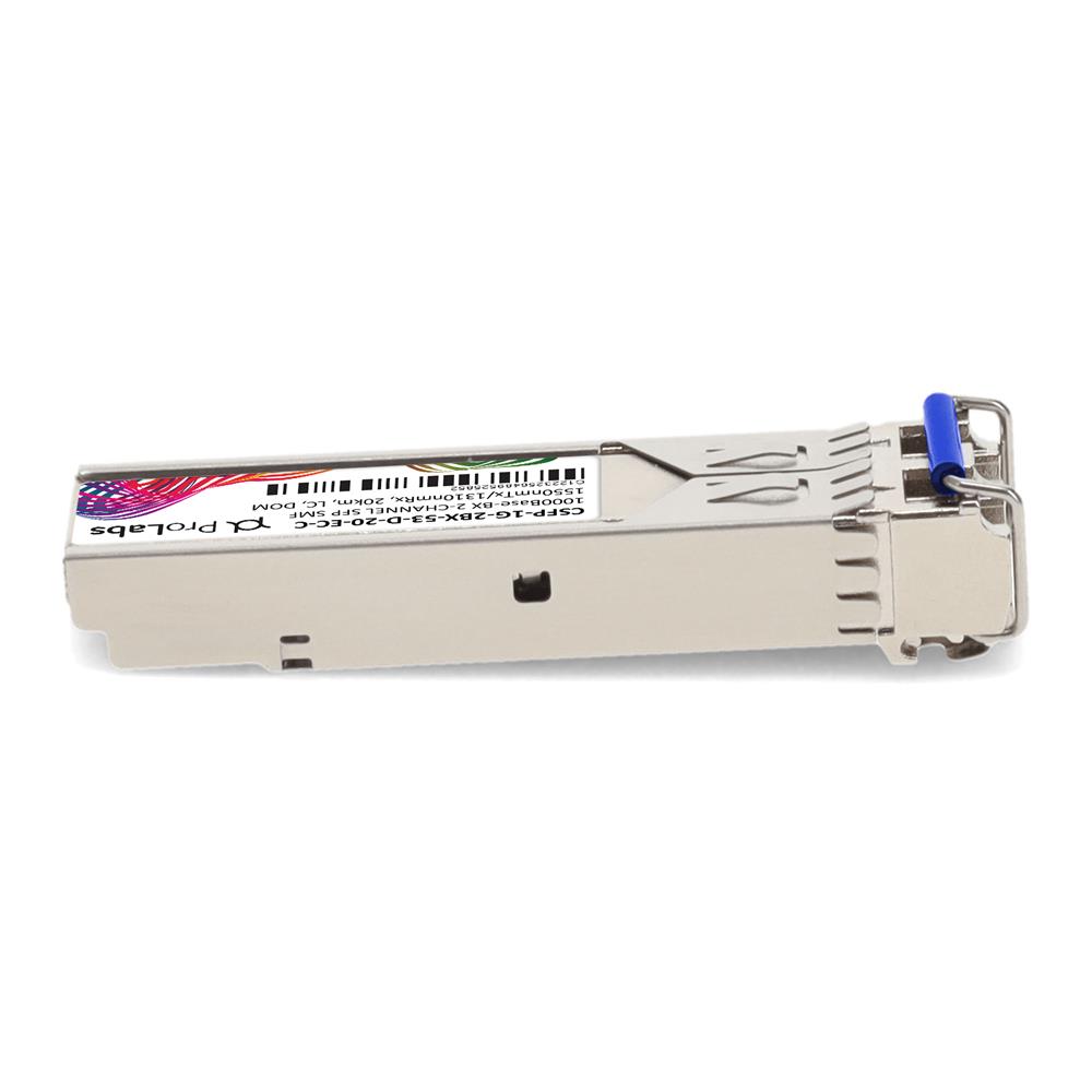 Picture of Edge-corE® Compatible TAA 1000Base-BX 2-Channel SFP Transceiver (SMF, 1550nmTx/1310nmRx, 20km, LC, DOM)