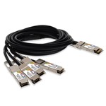 Picture of Dell® DAC-Q56DD-4Q56-SFF-100G-3M Compatible TAA 400GBase-CU QSFP-DD 400G to 4xQSFP56 100G PAM-4 Direct Attach Cable (Passive Twinax, 3m)