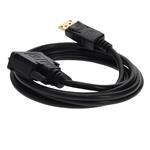 Picture of 10ft DisplayPort 1.2 Male to DVI-D Dual Link (24+1 pin) Male Black Cable Which Requires DP++ For Resolution Up to 2560x1600 (WQXGA)