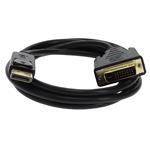 Picture of 10ft DisplayPort 1.2 Male to DVI-D Dual Link (24+1 pin) Male Black Cable Which Requires DP++ For Resolution Up to 2560x1600 (WQXGA)