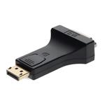 Picture of DisplayPort 1.2 Male to DVI-I (29 pin) Female Black Adapter Which Requires DP++ For Resolution Up to 2560x1600 (WQXGA)