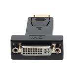 Picture of DisplayPort 1.2 Male to DVI-I (29 pin) Female Black Adapter Which Requires DP++ For Resolution Up to 2560x1600 (WQXGA)