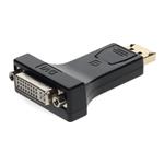 Picture of DisplayPort 1.2 Male to DVI-I (29 pin) Female Black Adapter Which Requires DP++ For Resolution Up to 2560x1600 (WQXGA)