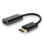 Picture of 8in DisplayPort 1.2 Male to HDMI 1.3 Female Black Adapter Cable Which Requires DP++ For Resolution Up to 1080x1920(FHD) at 60hz