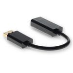 Picture of 8in DisplayPort 1.2 Male to HDMI 1.3 Female Black Adapter Cable Which Requires DP++ For Resolution Up to 1080x1920(FHD) at 60hz