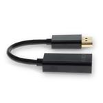 Picture of 8in DisplayPort 1.2 Male to HDMI 1.3 Female Black Adapter Cable Which Requires DP++ For Resolution Up to 1080x1920(FHD) at 60hz