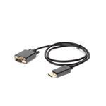 Picture of 3ft DisplayPort 1.2 Male to VGA Male Black Cable For Resolution Up to 1920x1200 (WUXGA)