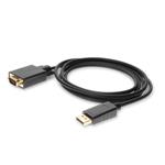 Picture of 6ft DisplayPort 1.2 Male to VGA Male Black Cable For Resolution Up to 1920x1200 (WUXGA)