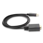 Picture of 6ft DisplayPort 1.2 Male to VGA Male Black Cable For Resolution Up to 1920x1200 (WUXGA)