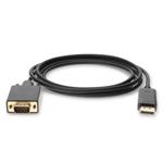 Picture of 6ft DisplayPort 1.2 Male to VGA Male Black Cable For Resolution Up to 1920x1200 (WUXGA)