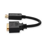 Picture of DisplayPort 1.2 Male to DVI-I (29 pin) Female Black Active Adapter For Resolution Up to 1920x1200 (WUXGA)