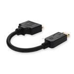 Picture of DisplayPort 1.2 Male to DVI-I (29 pin) Female Black Active Adapter For Resolution Up to 1920x1200 (WUXGA)