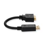 Picture of DisplayPort 1.2 Male to DVI-I (29 pin) Female Black Active Adapter For Resolution Up to 1920x1200 (WUXGA)