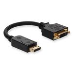 Picture of DisplayPort 1.2 Male to DVI-I (29 pin) Female Black Active Adapter For Resolution Up to 1920x1200 (WUXGA)