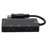 Picture of DisplayPort 1.2 Male to DVI, HDMI, VGA Female Black Adapter Which Comes with Audio For Resolution Up to 1920x1200 (WUXGA)