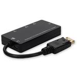Picture of DisplayPort 1.2 Male to DVI, HDMI, VGA Female Black Adapter Which Comes with Audio For Resolution Up to 1920x1200 (WUXGA)