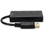 Picture of DisplayPort 1.2 Male to DVI, HDMI, VGA Female Black Adapter Which Comes with Audio For Resolution Up to 1920x1200 (WUXGA)