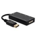 Picture of DisplayPort 1.2 Male to DVI, HDMI, VGA Female Black Adapter Which Comes with Audio For Resolution Up to 1920x1200 (WUXGA)