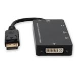 Picture of DisplayPort 1.2 Male to DVI, HDMI, VGA Female Black Adapter Which Comes with Audio For Resolution Up to 1920x1200 (WUXGA)