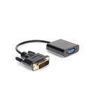 Picture of DVI-D Single Link (18+1 pin) Male to VGA Female Black Active Adapter For Resolution Up to 1920x1200 (WUXGA)