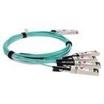 Picture of Finisar® FCBN510QE2C10 Compatible TAA Compliant 40GBase-AOC QSFP+ to 4xSFP+ Active Optical Cable (850nm, MMF, 10m)
