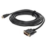 Picture of 15ft Micro-HDMI 1.3 Male to DVI-D Dual Link (24+1 pin) Male Black Active Cable For Resolution Up to 2560x1600 (WQXGA)