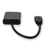 Picture of HDMI 1.3 Male to VGA Female Black Adapter Which Includes 3.5mm Audio and Micro USB Ports For Resolution Up to 1920x1200 (WUXGA)