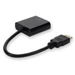 Picture of HDMI 1.3 Male to VGA Female Black Adapter Which Includes 3.5mm Audio and Micro USB Ports For Resolution Up to 1920x1200 (WUXGA)