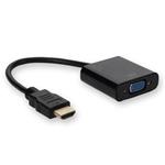 Picture of HDMI 1.3 Male to VGA Female Black Adapter Which Includes 3.5mm Audio and Micro USB Ports For Resolution Up to 1920x1200 (WUXGA)