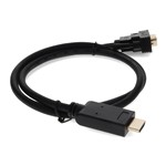 Picture of 6ft HDMI 1.3 Male to VGA Male Black Cable For Resolution Up to 1920x1200 (WUXGA)