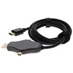 Picture of 6ft (2m) Adapter Cable HDMI (4K) Male to 1X DisplayPort 1X Mini DisplayPort 1X USB-C 3.1 Male Black