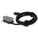 Picture of 6ft (2m) Adapter Cable HDMI (4K) Male to 1X DisplayPort 1X Mini DisplayPort 1X USB-C 3.1 Male Black