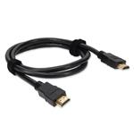 Picture of 3ft HDMI 1.4 Male to Male Black Cable Which Supports Ethernet Channel For Resolution Up to 4096x2160 (DCI 4K)