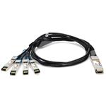 Picture of Juniper Networks® JNP-100G-4X25G-5M Compatible TAA 100GBase-CU QSFP28 to 4xSFP28 Direct Attach Cable (Passive Twinax, 5m)