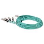 Picture of Juniper Networks® JNP-100G-AOCBO-20M Compatible TAA Compliant 100GBase-AOC QSFP28 to 4xSFP28 Active Optical Cable (850nm, MMF, 20m)