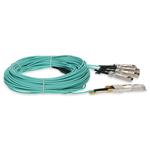 Picture of Juniper Networks® JNP-100G-AOCBO-20M Compatible TAA Compliant 100GBase-AOC QSFP28 to 4xSFP28 Active Optical Cable (850nm, MMF, 20m)