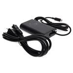 Picture of Dell® LA65NM170 Compatible USB 3.1 (C) Male to NEMA 5-15P Male 65W 20V at 3.25A Black USB-C Laptop Power Adapter and Cable