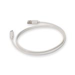 Picture of 1m Apple Computer® Compatible USB A 2.0 Male to Lightning Male White Cable