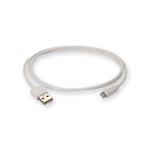 Picture of 1m Apple Computer® Compatible USB A 2.0 Male to Lightning Male White Cable