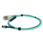 Picture of 3m MPO/UPC to 4xLC/UPC Duplex Aqua OM4 LSZH 8-Strand Fiber Fanout Cable