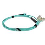 Picture of 3m MPO/UPC to 4xLC/UPC Duplex Aqua OM4 LSZH 8-Strand Fiber Fanout Cable