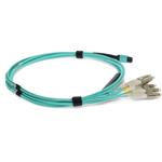 Picture of 3m MPO/UPC to 4xLC/UPC Duplex Aqua OM4 LSZH 8-Strand Fiber Fanout Cable