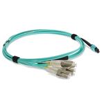 Picture of 3m MPO/UPC to 4xLC/UPC Duplex Aqua OM4 LSZH 8-Strand Fiber Fanout Cable