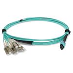 Picture of 3m MPO/UPC to 4xLC/UPC Duplex Aqua OM4 LSZH 8-Strand Fiber Fanout Cable