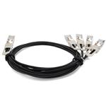 Picture of MSA and TAA Compliant 200GBase-CU QSFP-DD 200G to 4xQSFP28 50G NRZ Direct Attach Cable (Passive Twinax, 1m)