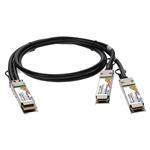 Picture of Cisco® Compatible TAA Compliant 200GBase-CU QSFPDDto2x 100GbQSFP28 Direct Attach Cable (Passive Twinax, 3m)