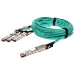 Picture of MSA and TAA Compliant 400GBase-AOC QSFP-DD to 4xQSFP56 PAM-4 Active Optical Cable (850nm, MMF, 25m) CMIS 3.0