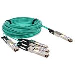 Picture of MSA and TAA Compliant 400GBase-AOC QSFP-DD to 4xQSFP56 PAM-4 Active Optical Cable (850nm, MMF, 25m) CMIS 3.0