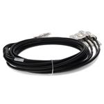 Picture of MSA and TAA Compliant 400GBase-CU QSFP-DD 400G to 4xQSFP56 100G PAM-4 Direct Attach Cable (Passive Twinax, 1m)